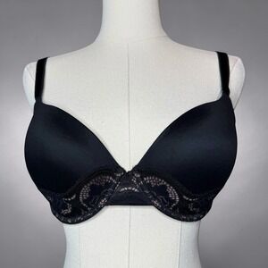 Wacoal Standard Contour Underwire Black Bra 853347, size 34D‎